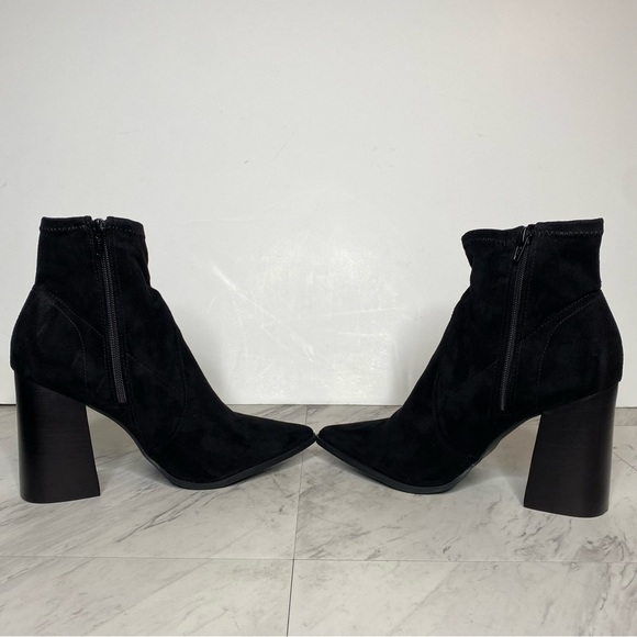 Steve Madden Touchdown Black Faux Suede Bootie 10M - Picture 5 of 13